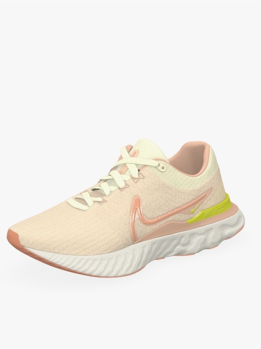 Nike React Infinity 3 Women's Running Shoe in Cream and Peach